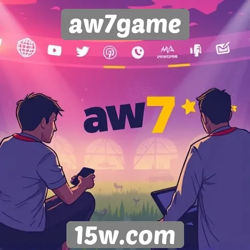 Interação dos usuários nas redes sociais do aw7game